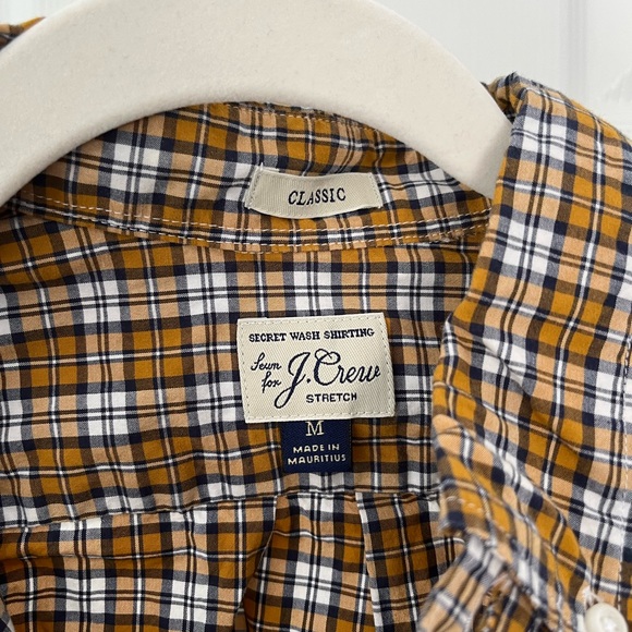 J Crew men’s medium casual button down shirt blue yellow and white - Picture 4 of 4
